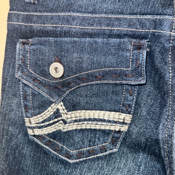 Z. Cavaricci 32” Dark Wash Denim Bootcut Jeans Size 8. - Picture 13 of 17